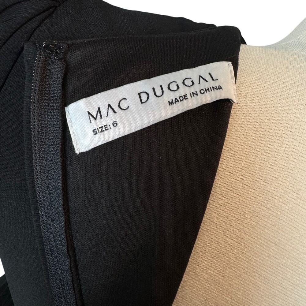 Mac Duggal Leena Cut Out Jersey Gown in Black Minimalist Elegant A-Line Dress 6 - Picture 5 of 12